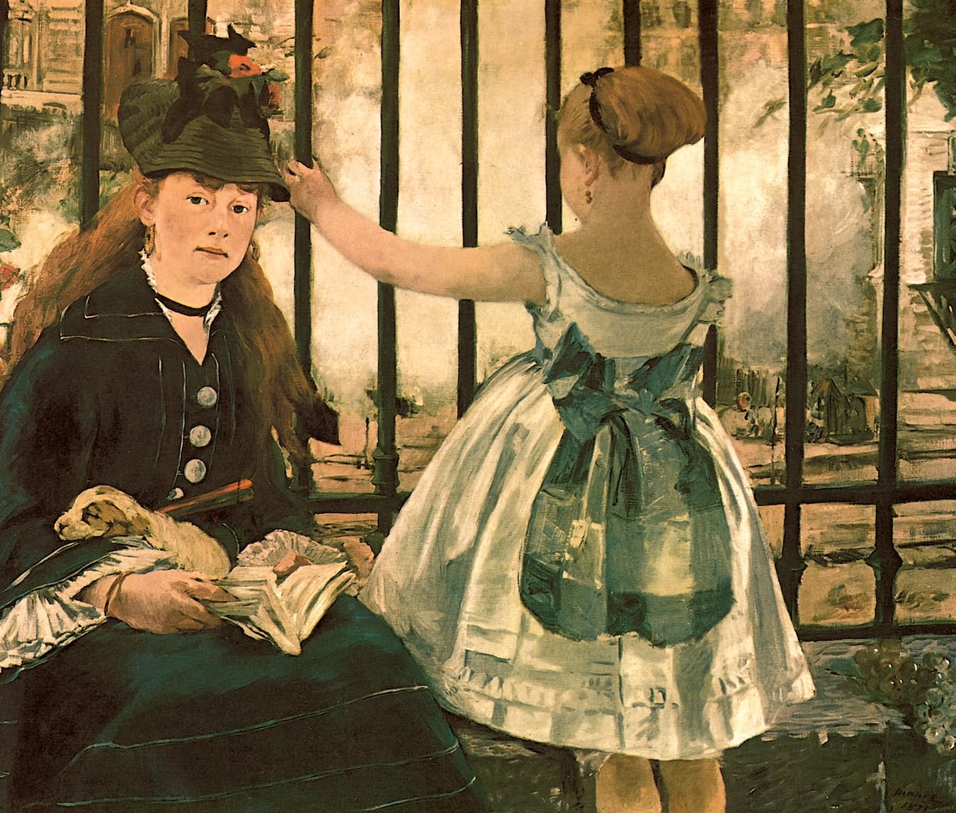 圣拉札尔车站/法国/马奈/布上油画/纵93×横114厘米/华盛顿国家画廊藏