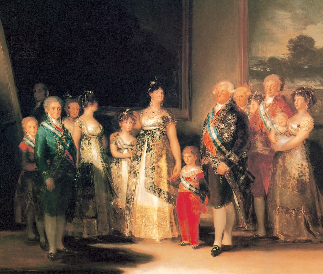 卡洛斯四世一家/西班牙/戈雅/布上油画/纵280×横336厘米/马德里普拉多博物馆藏