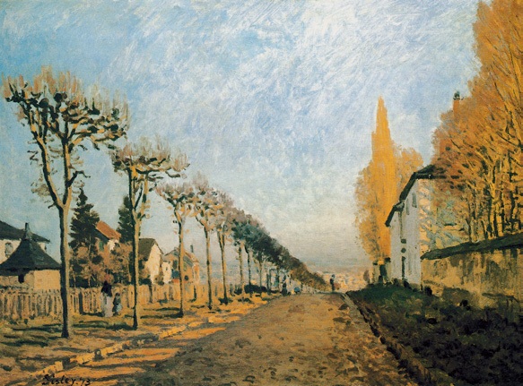 塞夫勒道路一景/法国/西斯莱/布上油画/纵54.7×横73厘米/巴黎奥赛博物馆藏