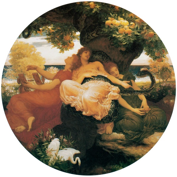 看守金苹果/英国/莱顿/布上油画/直径169厘米/利弗夫人美术馆藏