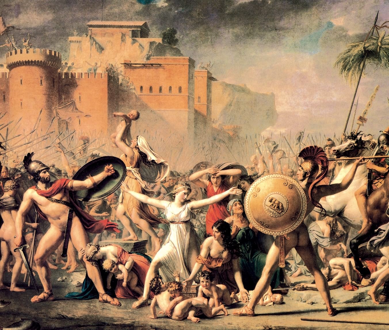 萨宾妇女/法国/达维特/布上油画/纵385×横522厘米/巴黎卢浮宫藏