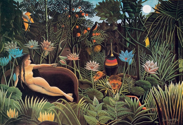 梦/法国/卢梭/布上油画纵204.5×横299厘米/纽约现代艺术博物馆藏