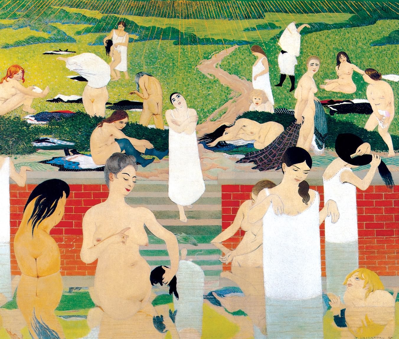 沐浴/瑞士/瓦洛顿/布上油画纵97×横131厘米/苏黎士美术馆藏