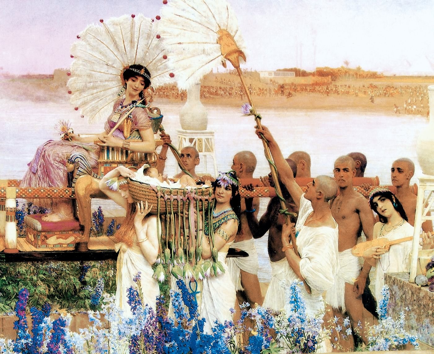 发现摩西/英国/塔得玛/布上油画/纵137.5×横213.4厘米/私人藏