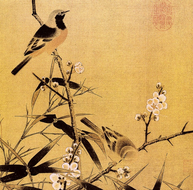 梅竹双雀图