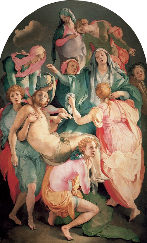 基督降架/意大利/蓬托尔莫/板上油画/纵312.4×横193厘米/佛罗伦萨圣费利西塔教堂藏