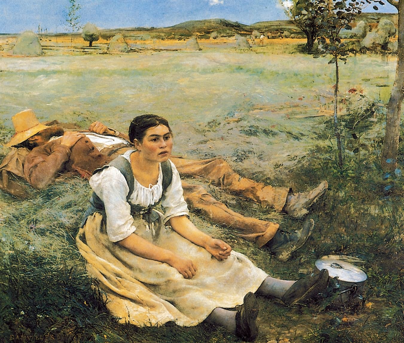 垛草/法国/巴斯蒂安/布上油画/纵180×横195厘米/巴黎奥赛博物馆藏