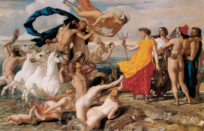 海神授予英国治海权/英国/戴斯/布上油画纵31.7×横48.9厘米/福布斯杂志社藏