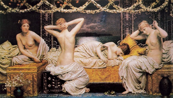 仲夏之夜英国/摩尔/布上油画纵129.5×横224.8厘米/利物浦沃克美术馆藏