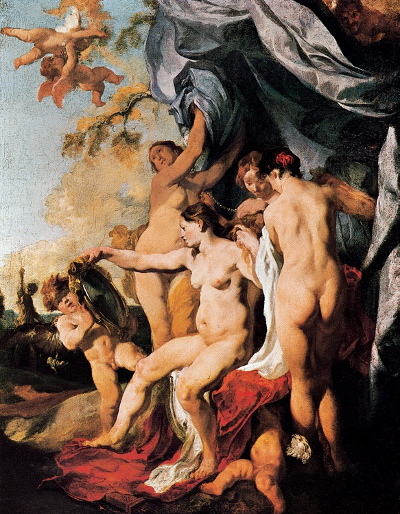 维纳斯的梳妆/德国/李斯/布上油画/纵82×横69厘米/佛罗伦萨乌菲齐美术馆藏