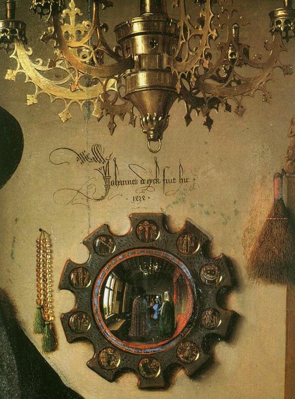 阿尔诺芬尼夫妇像/尼德兰/扬·凡·埃克/板上油画/纵81.8×横59.7厘米/伦敦国家美术馆藏