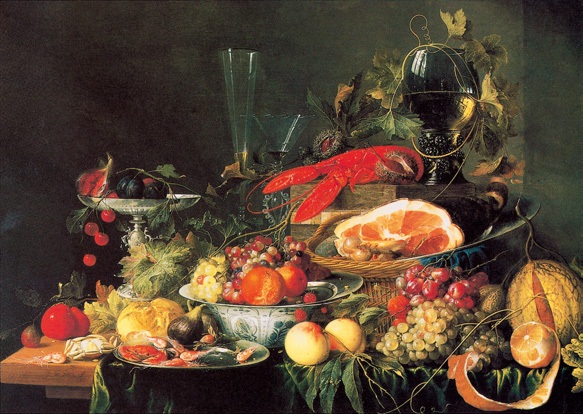 有奶酪的宴席/荷兰/凡·迪克/板上油画/纵49.5×横77.5厘米/哈勒姆哈尔斯博物馆藏