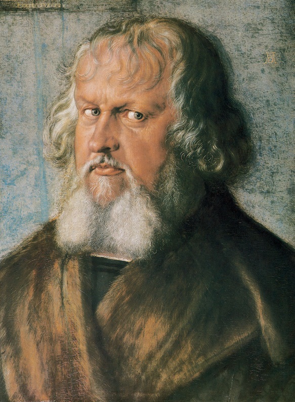 圣希罗尼穆斯·霍尔茨舒尔像/德国/丢勒/板上油画/纵48×横36厘米/柏林国家美术馆藏