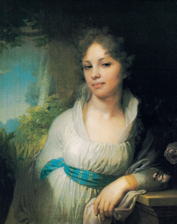 罗普基娜像/俄国/博罗维科夫斯基/布上油画纵72×横53.5厘米/莫斯科特列恰科夫美术馆藏