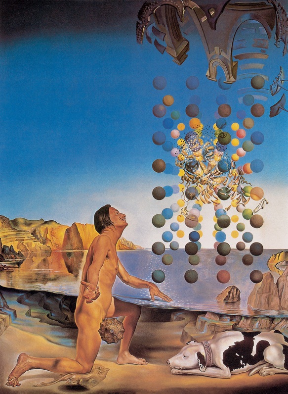 沉思的裸体/西班牙/达利/布上油彩/纵61×横64厘米/私人藏