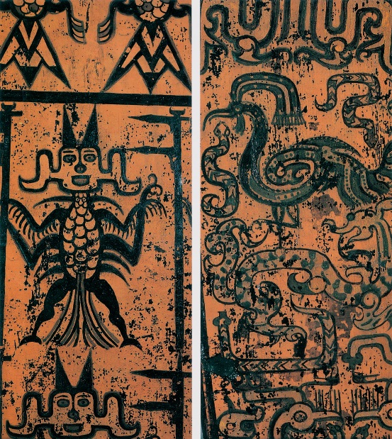 朱雀白虎(曾侯乙墓内棺漆画)