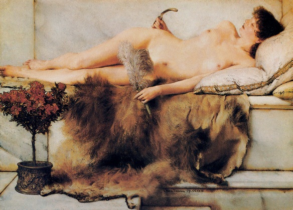 浴室英国/塔得玛/板上油画纵24.2×横33厘米/桑莱特港利威尔美术馆藏