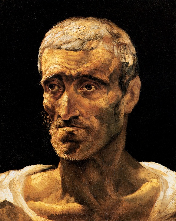 幸存者像/法国/席里柯/布上油画/纵46.5×横37.3厘米/贝桑松考古和艺术博物馆藏