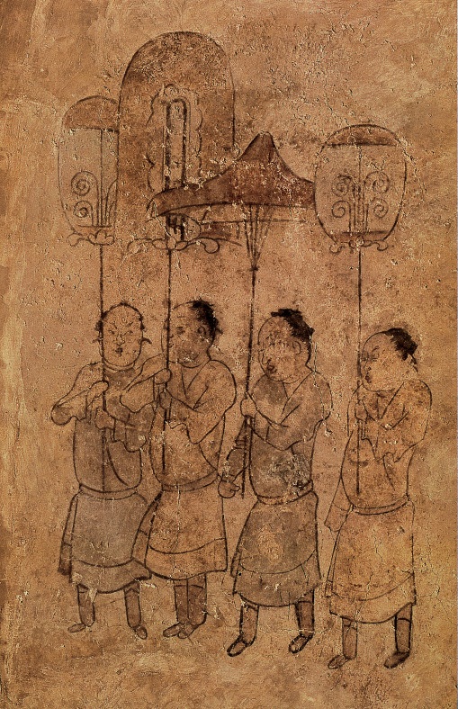 西王母、历史故事车骑画像石