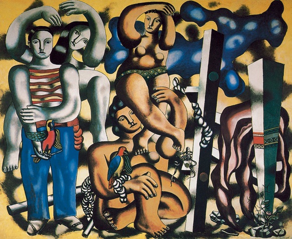 两只鹦鹉的组合/法国/莱热/布上油画纵400×横430厘米/巴黎蓬皮杜艺术中心藏