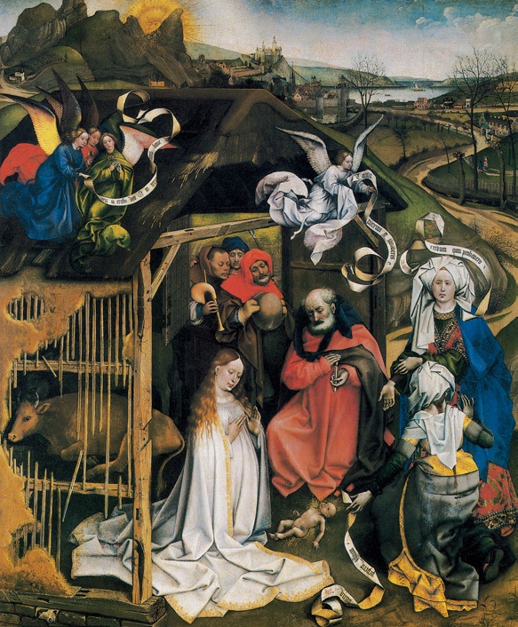 基督诞生尼德兰/康宾/板上油画/纵87×横73厘米/第戎美术馆藏