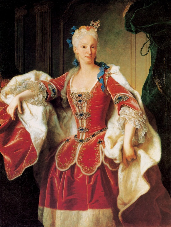 伊莎贝拉·法尔内塞皇后/法国/朗克/布上油画/纵144×横115厘米/马德里普拉多博物馆藏
