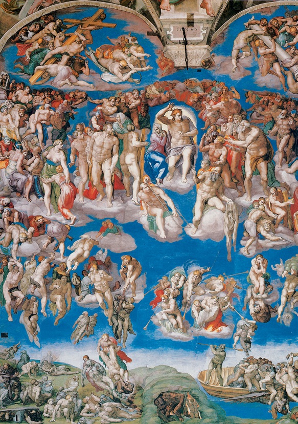 最后的审判/意大利/米开朗基罗/壁画/纵1370×横1220厘米/梵蒂冈西斯廷小教堂